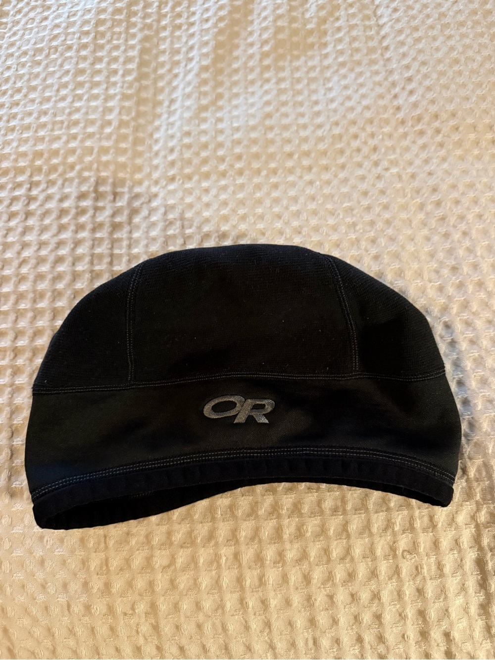 Outdoor Research Black Beanie Hat with OR Logo